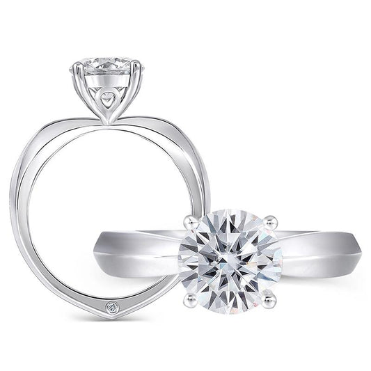 925 Sterling Silver Round Cut Solitaire CZ Ring