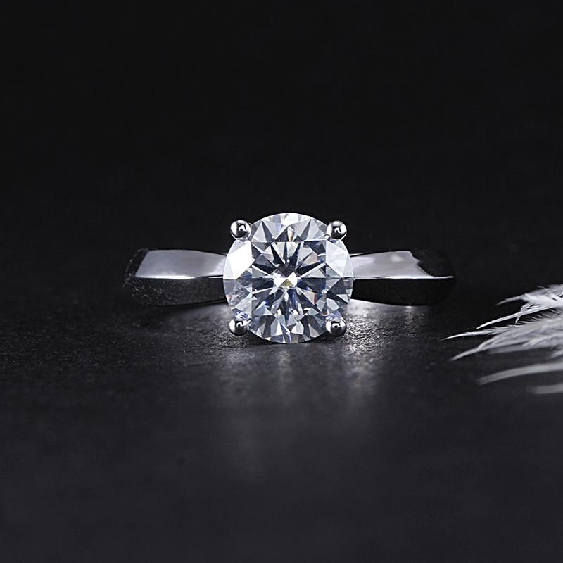 925 Sterling Silver Round Cut Solitaire CZ Ring