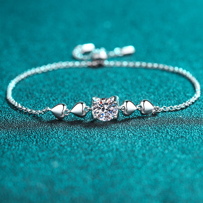 925 Sterling Silver Round Cut CZ Bracelet