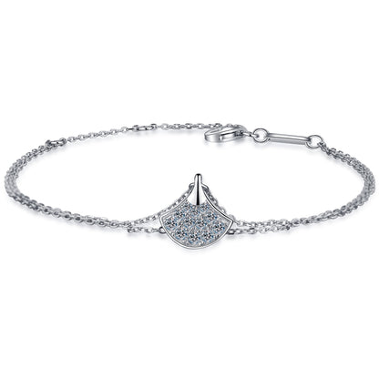 925 Sterling Silver Round Cut CZ Diamond Bracelet