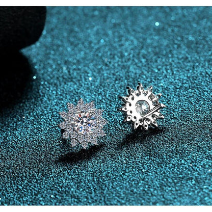 925 Sterling Silver Round Cut CZ Stud Earrings