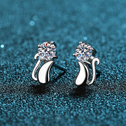 925 Sterling Silver Round Cut CZ Stud Earrings