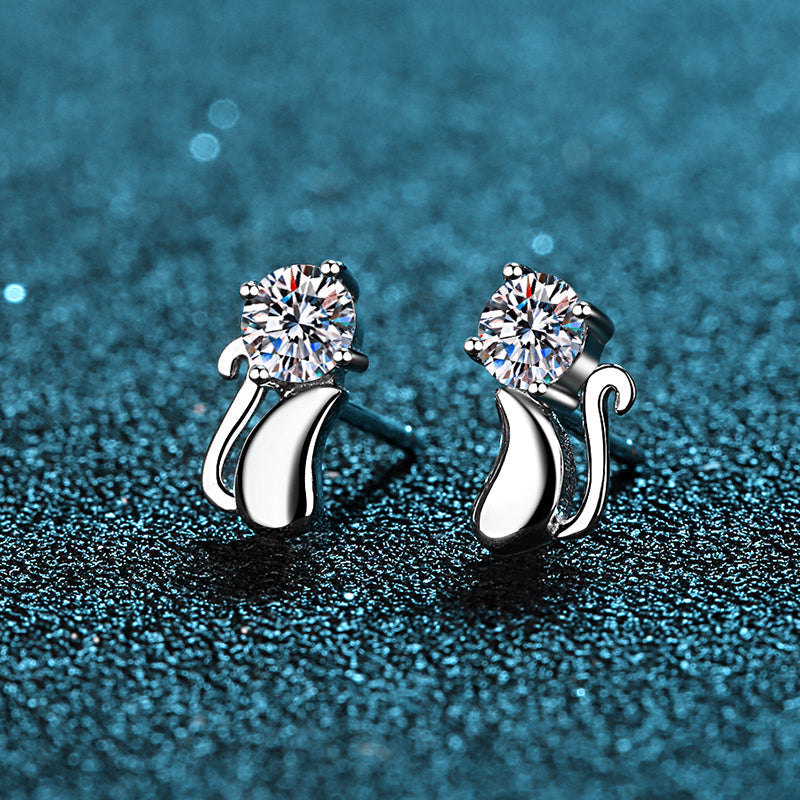 925 Sterling Silver Round Cut CZ Stud Earrings