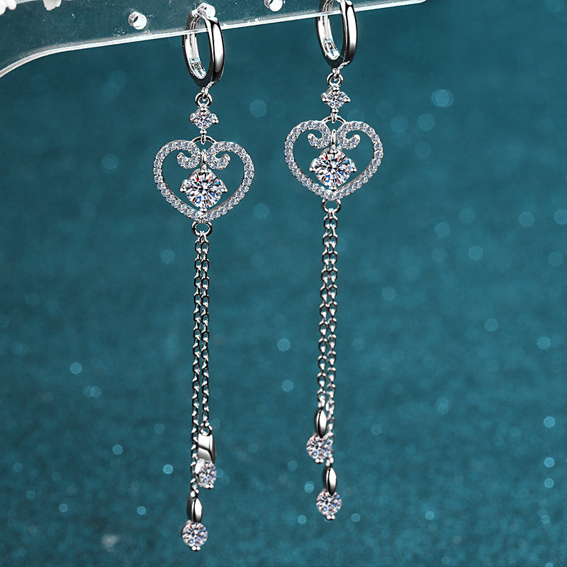 925 Sterling Silver Round Cut  CZ  Earrings