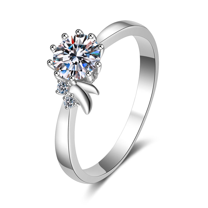 925 Sterling Silver Round Cut CZ  Ring