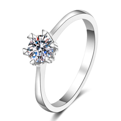 925 Sterling Silver Round Cut CZ Solitaire Ring