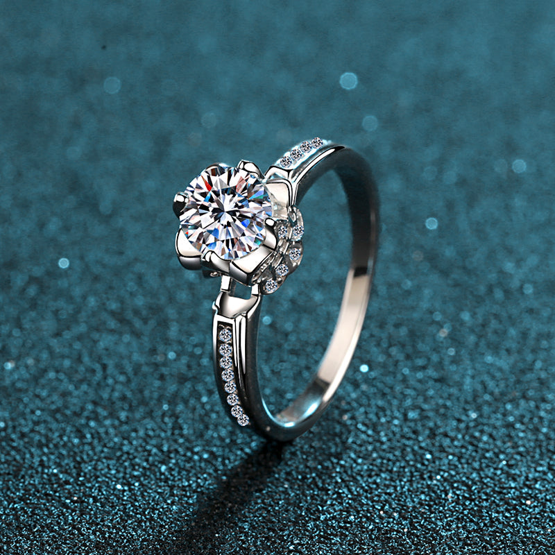 925 Sterling Silver Round Cut CZ Classic Ring