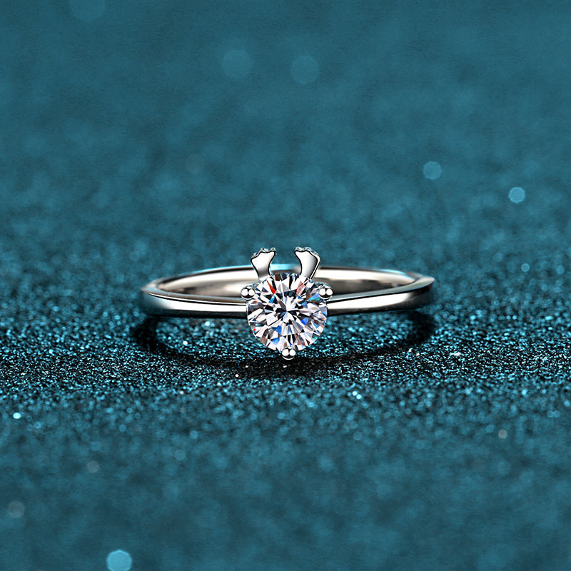 925 Sterling Silver Round Cut CZ Solitaire Ring