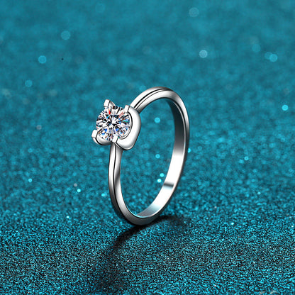 925 Sterling Silver Round Cut CZ Solitaire Ring