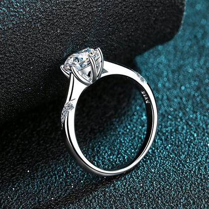 925 Sterling Silver Round Cut CZ Fashion Ring