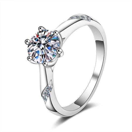 925 Sterling Silver Round Cut CZ Ring