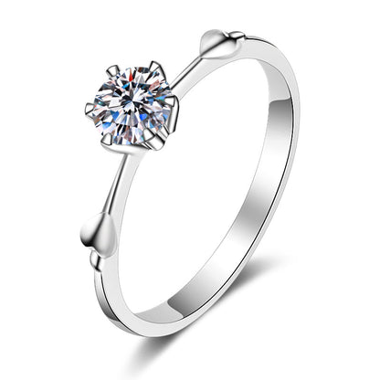 925 Sterling Silver Round Cut CZ Solitaire Ring