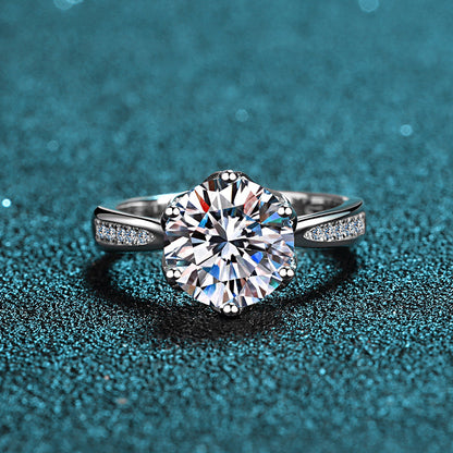 925 Sterling Silver Round Cut CZ Classic Ring