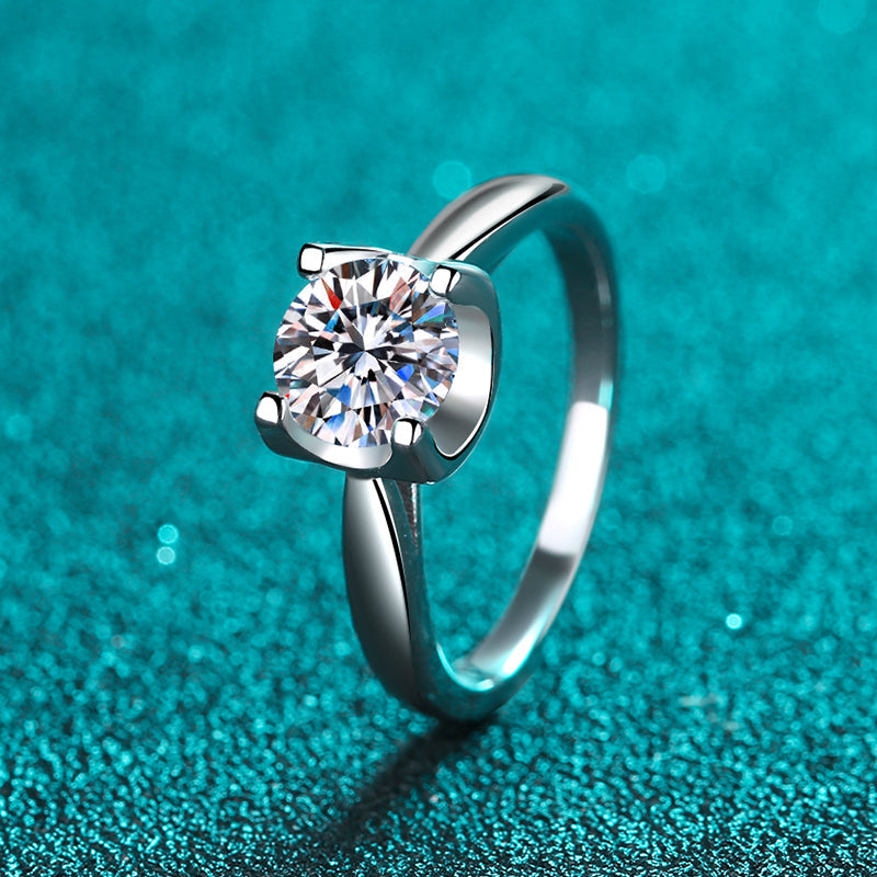 925 Sterling Silver Round Cut CZ Solitaire Ring