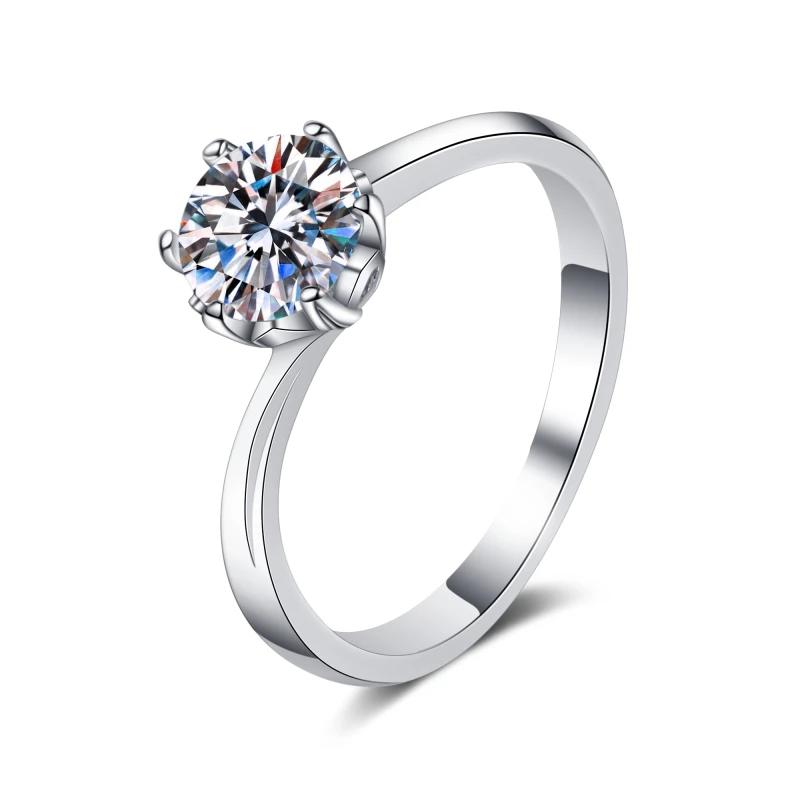 925 Sterling Silver Round Cut CZ Solitaire Ring