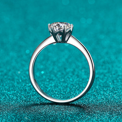 925 Sterling Silver Round Cut CZ Solitaire Ring