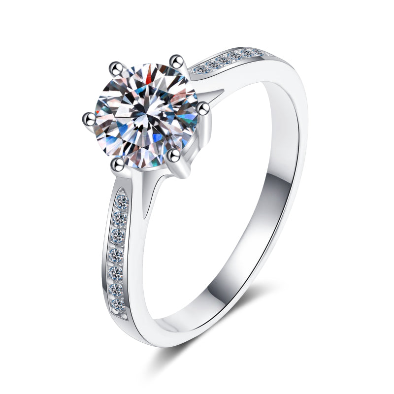 925 Silver Sterling Classic Round Cut CZ Ring