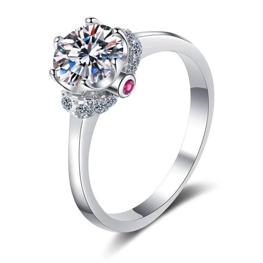 925 Sterling Silver Round Cut CZ Cluster Ring