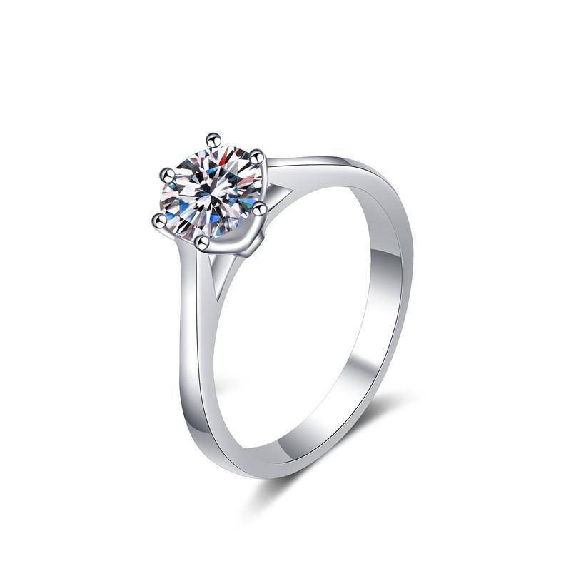 925 Sterling Silver Round Cut CZ Solitaire Ring