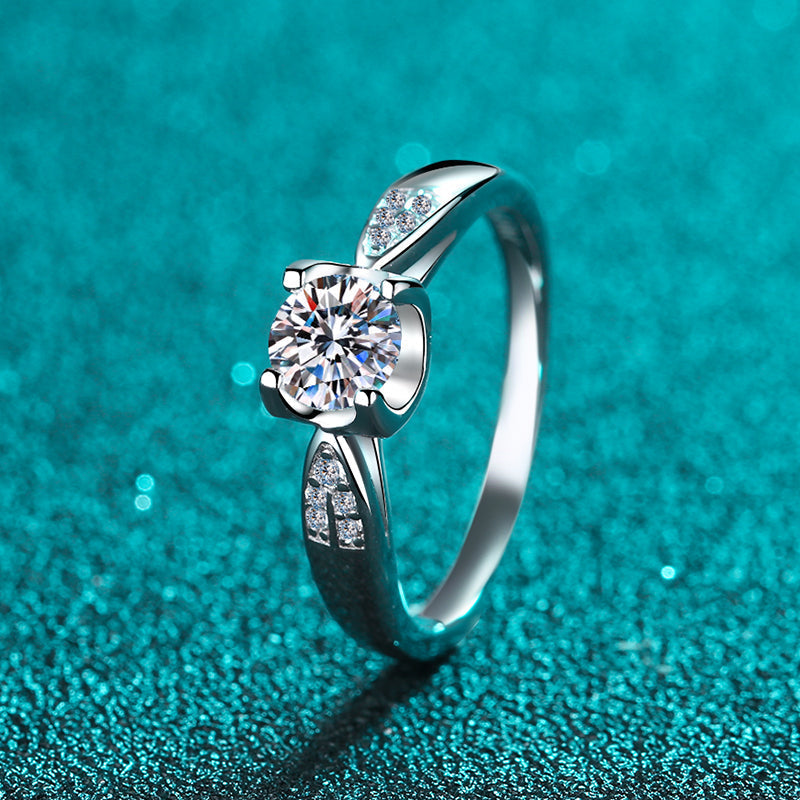 925 Silver Sterling Round Cut CZ Ring