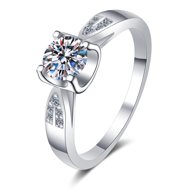 925 Silver Sterling Classic Round Cut CZ Ring