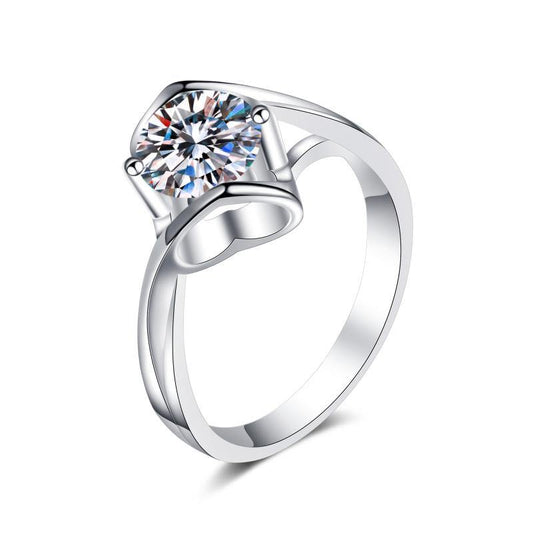 925 Sterling Silver Round Cut CZ Solitaire Ring