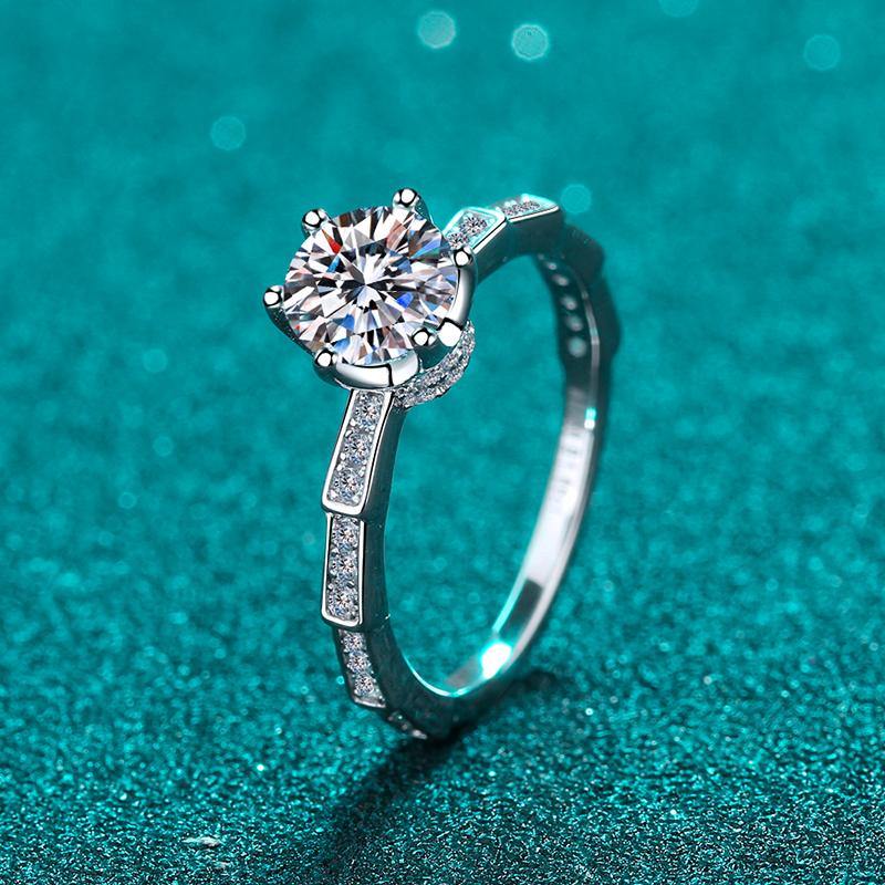 925 Sterling Silver Round Cut CZ Pave Ring