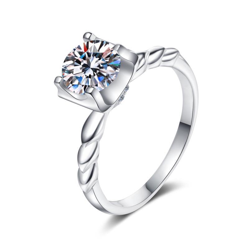 925 Sterling Silver Round Cut CZ Ring