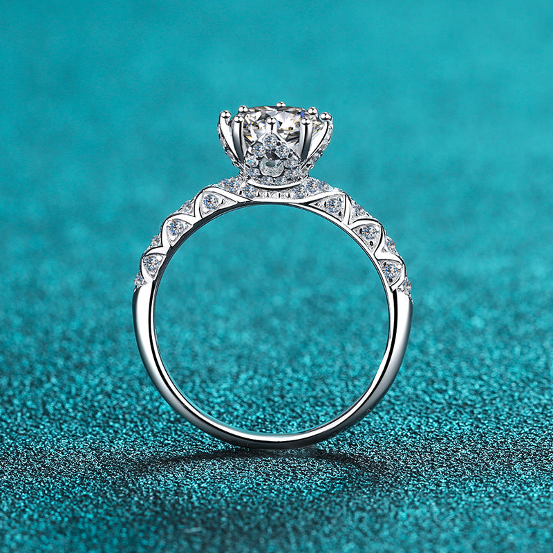 925 Sterling Silver Round Cut CZ Classic Ring