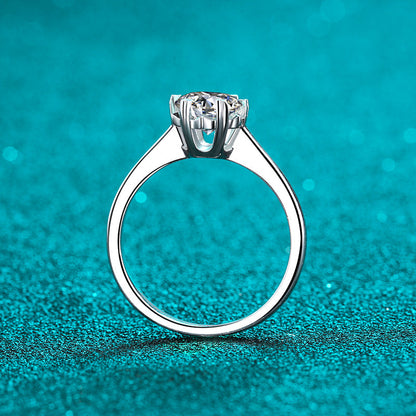 925 Sterling Silver Round Cut CZ Solitaire Ring