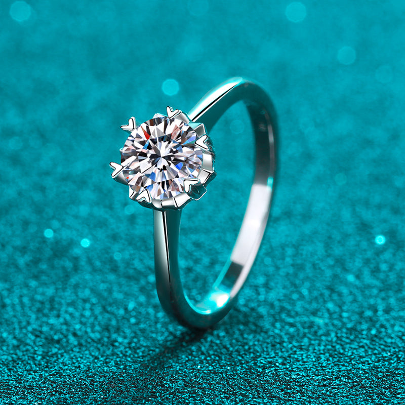 925 Sterling Silver Round Cut CZ Solitaire Ring