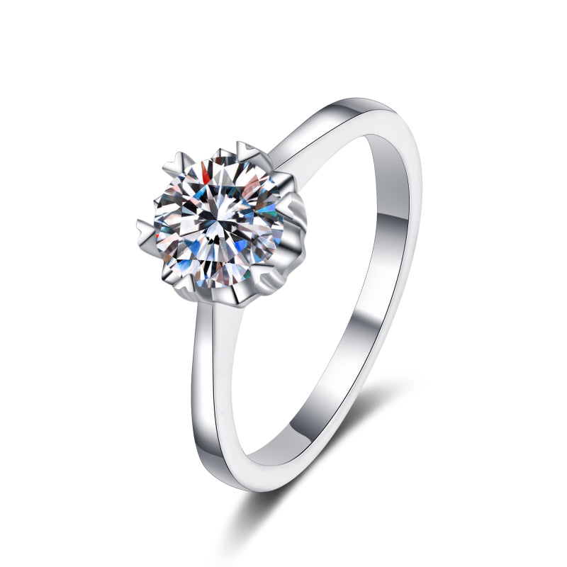 925 Sterling Silver Round Cut CZ Solitaire Ring