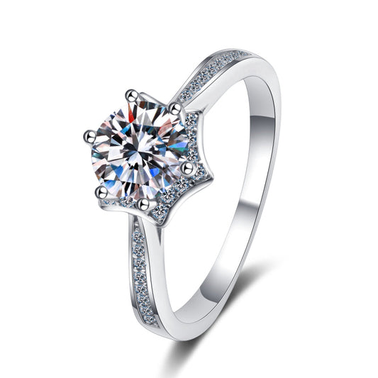 925 Sterling Silver Round Cut CZ Ring