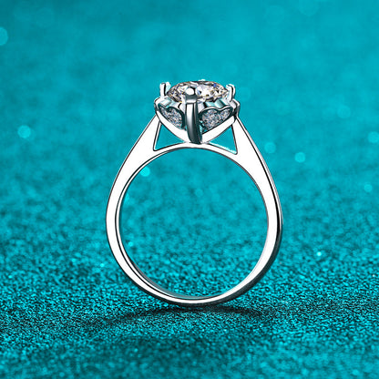 925 Sterling Silver Round Cut CZ Ring