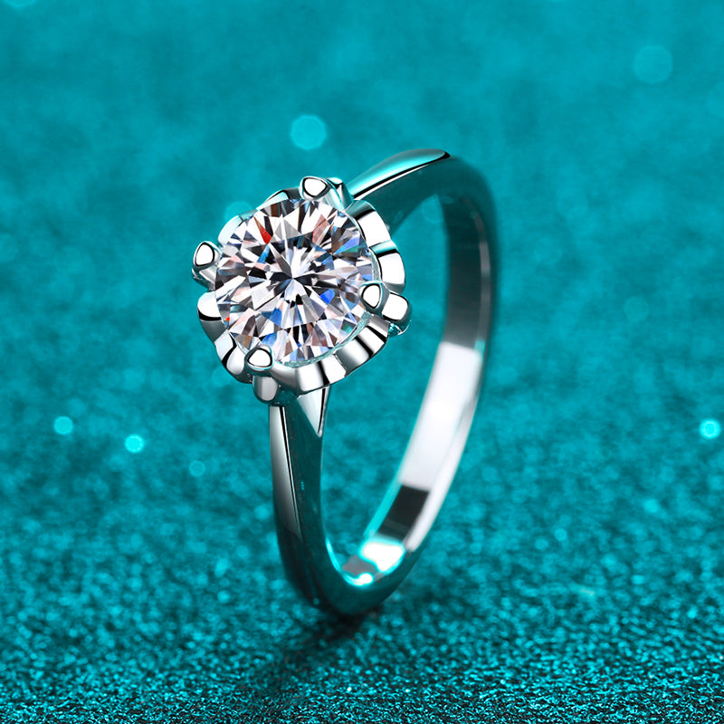 925 Sterling Silver Round Cut CZ Ring