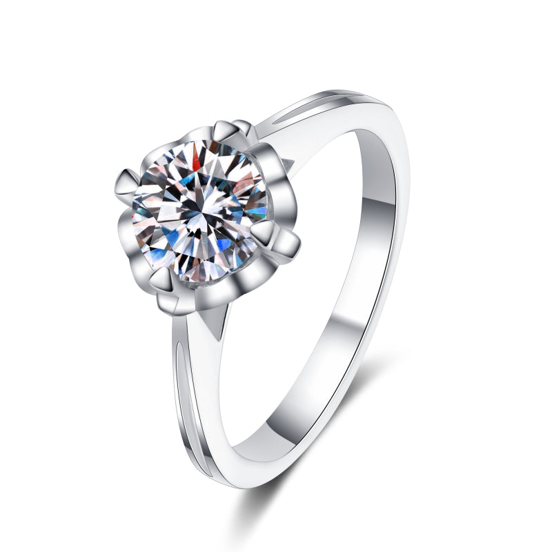 925 Sterling Silver Round Cut CZ Ring