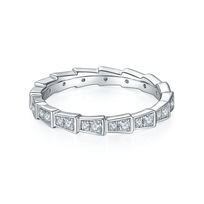 925 Sterling Silver Round Cut CZ  Eternity Wedding Band