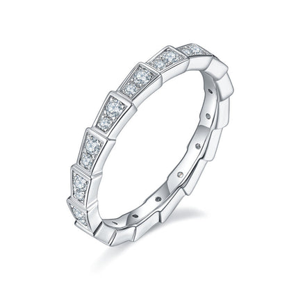 925 Sterling Silver Round Cut CZ  Eternity Wedding Band