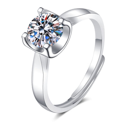 925 Sterling Silver Round Cut CZ Solitaire Ring