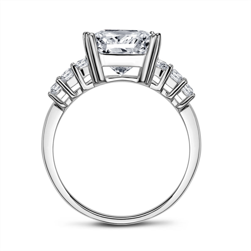 925 Sterling Silver Emerald Cut CZ Ring