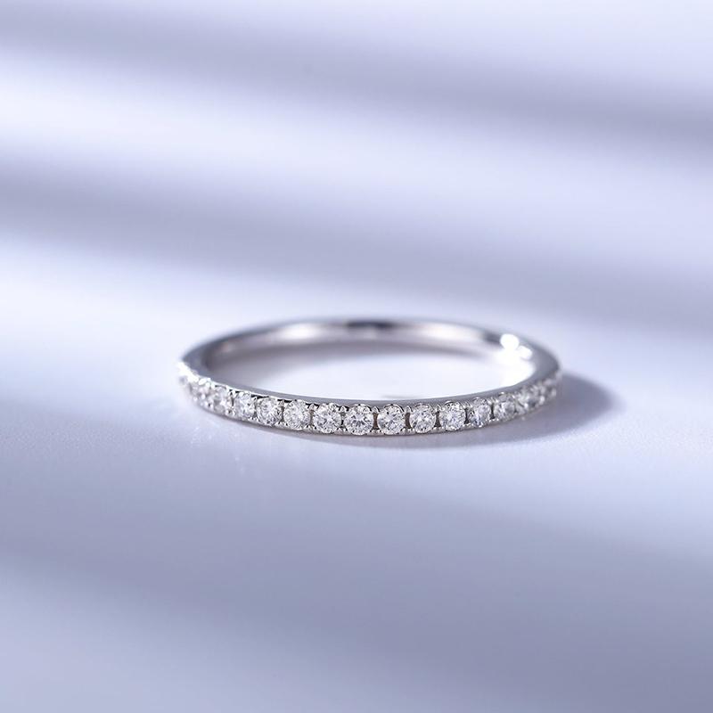 925 Sterling Silver Round Cut CZ Eternity Band