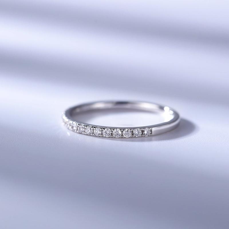 925 Sterling Silver Round Cut CZ Eternity Band