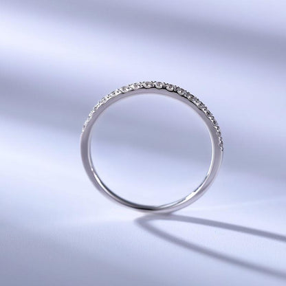 925 Sterling Silver Round Cut CZ Eternity Wedding Band