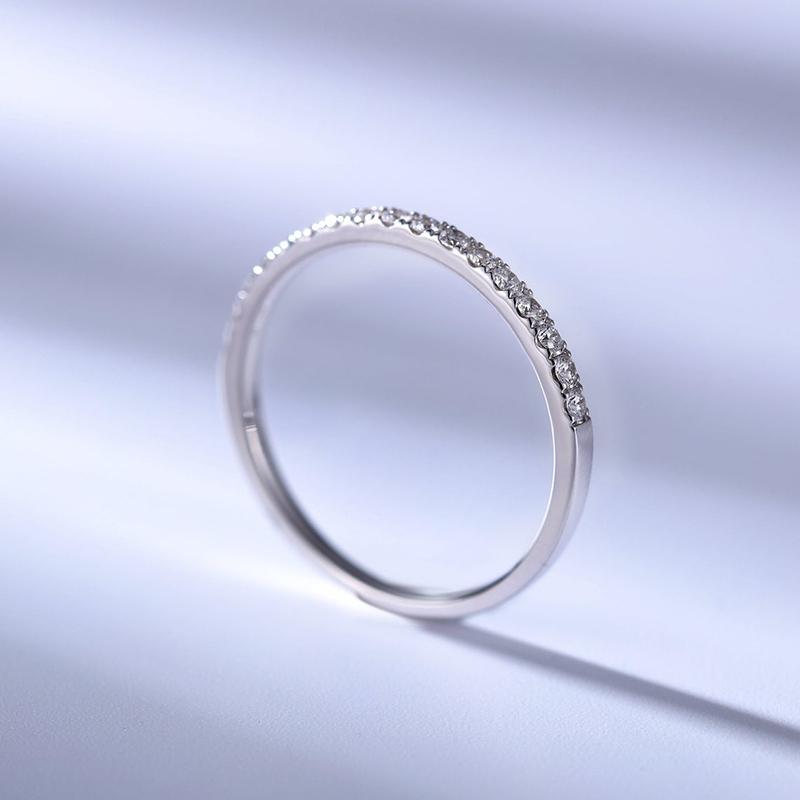 925 Sterling Silver Round Cut CZ Eternity Band