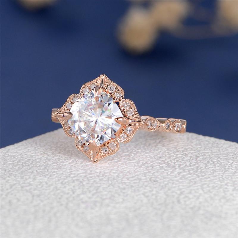 925 Sterling Silver Cushion Cut CZ Halo Vintage Ring