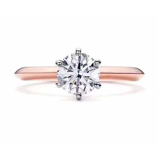 925 Sterling Silver Round Cut CZ Solitaire Ring