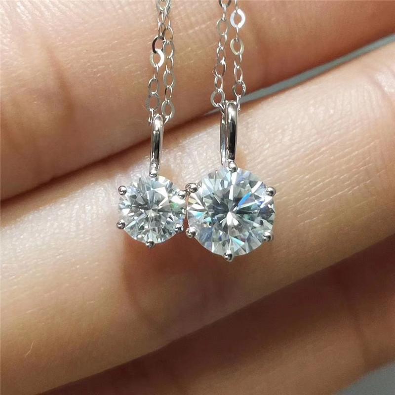 925 Sterling Silver CZ Classic Pendant Necklace