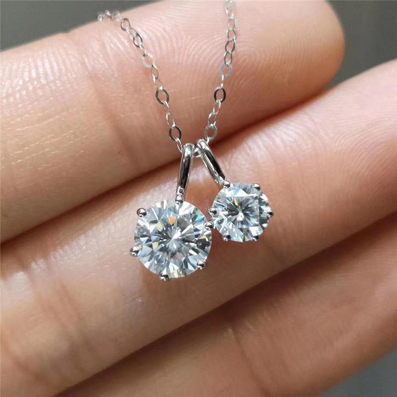 925 Sterling Silver CZ Classic Pendant Necklace