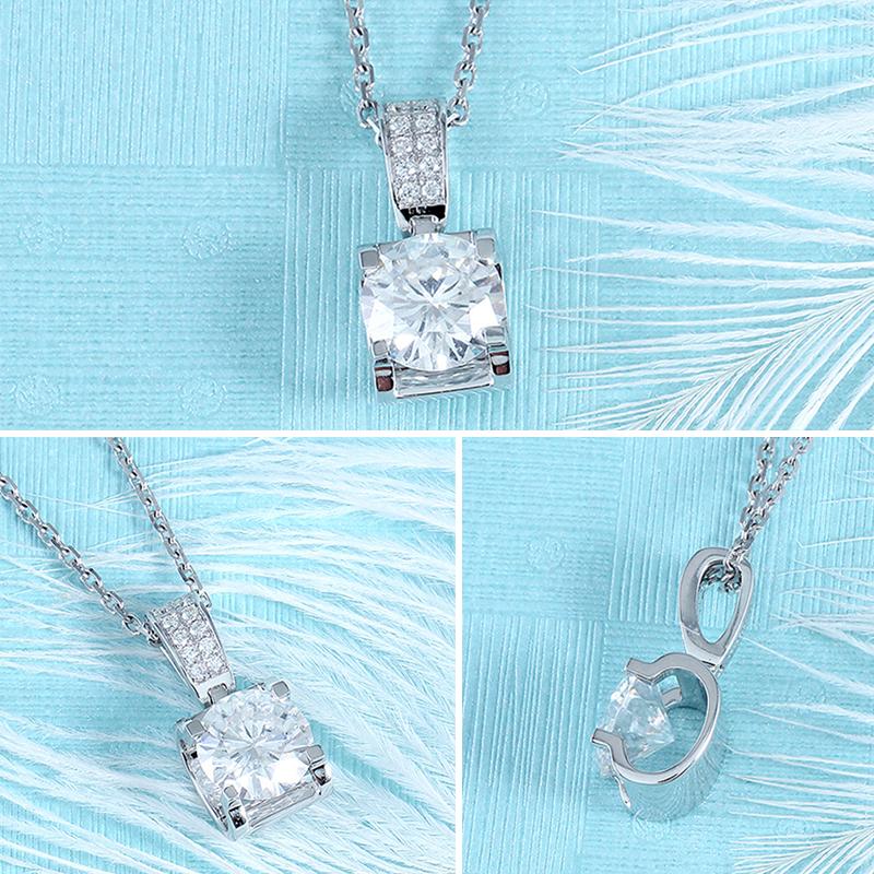 925 Sterling Silver CZ Classic Pendant Nacklace