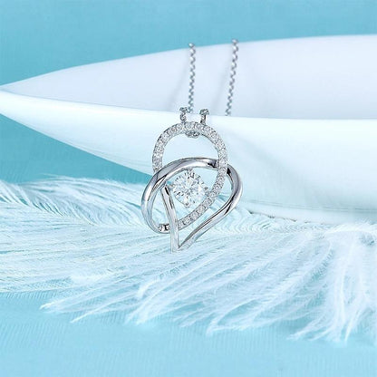 925 Sterling Silver Heart Shaped Pendant Necklace